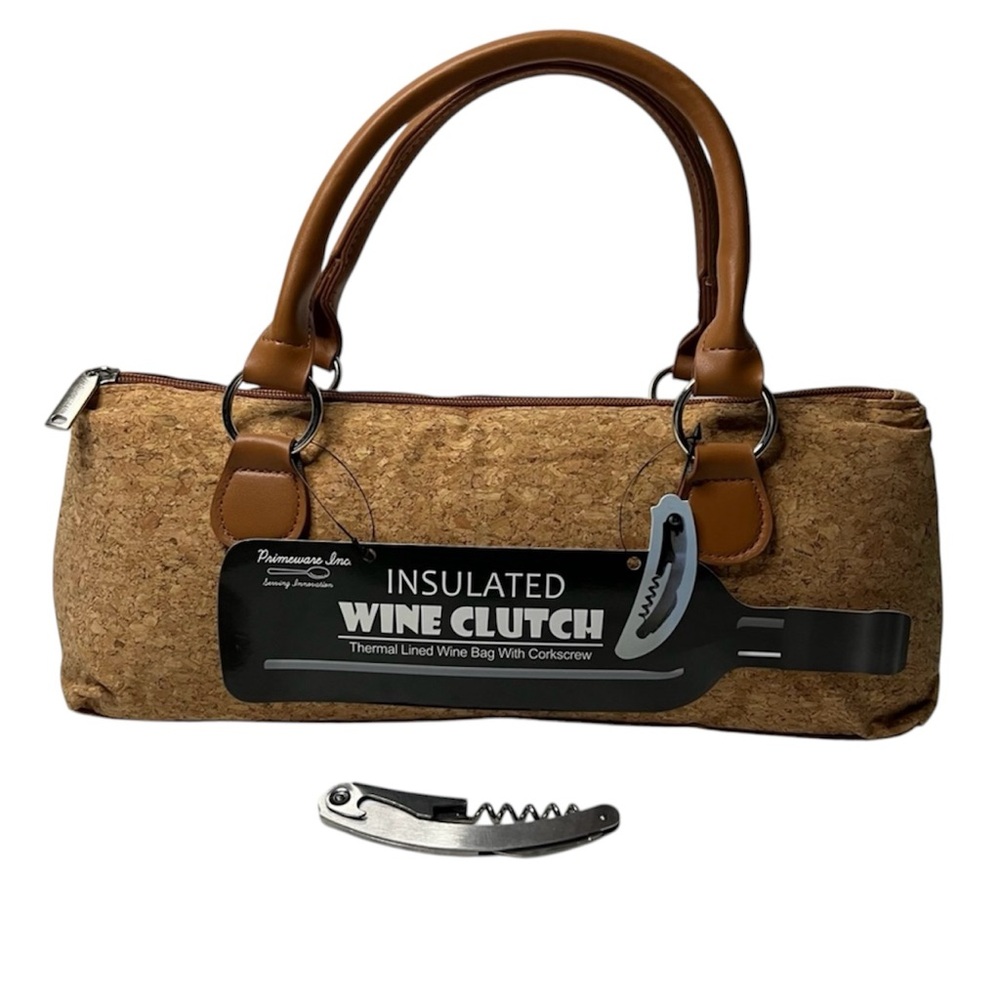 Primeware Insulated Wine Clutch with Corkscrew